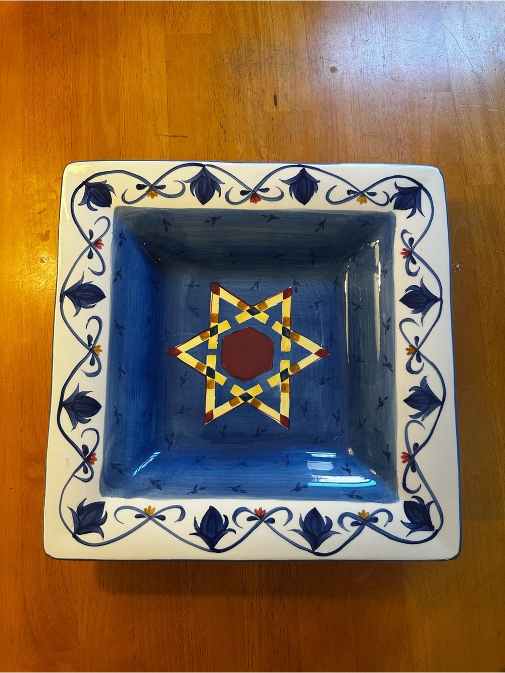 Laurie Gates Star of David Ceramic Serving Bowl